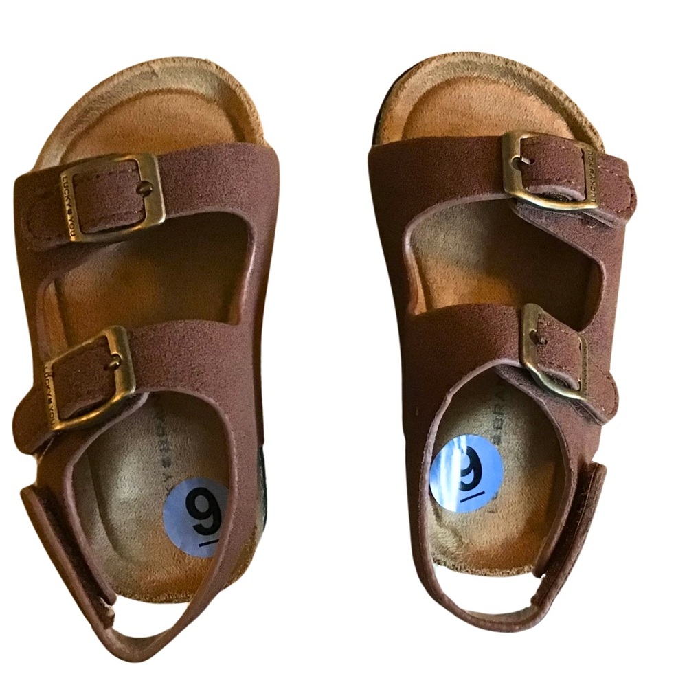 Lucky Brand Toddler Girl Sandals Size8– Brown Cork Sole w Adjustable Strap (NWT) - Picture 4 of 7